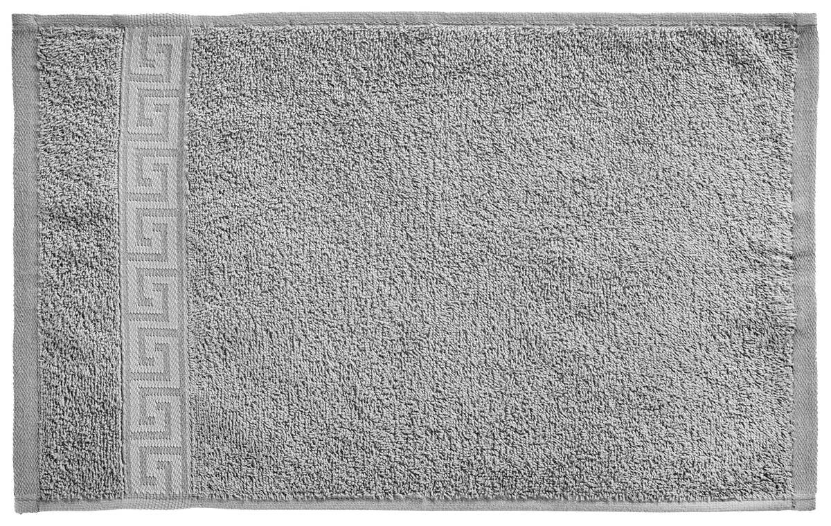 POCOline Gästetuch Mäander silber 100% Baumwolle B/L: ca. 30x50 cm