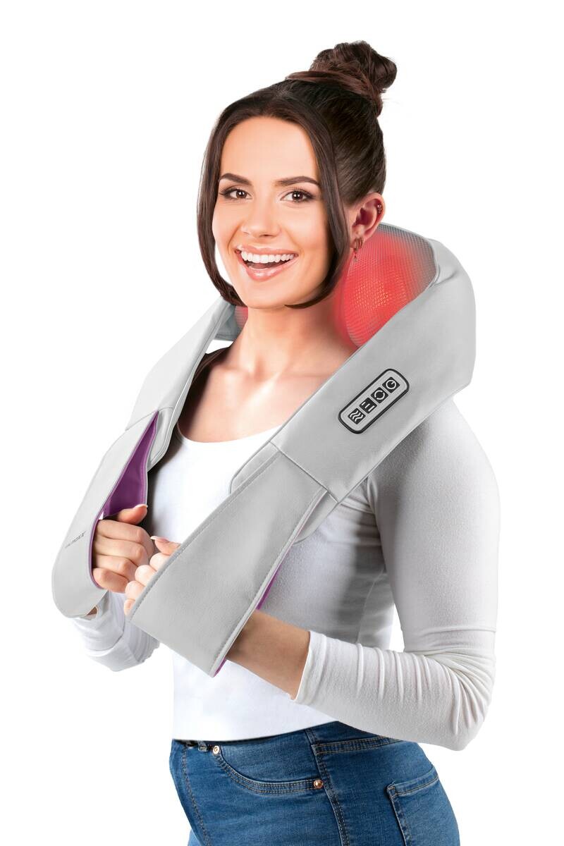 CLEANmaxx Shiatsu-Massagegerät grau lila