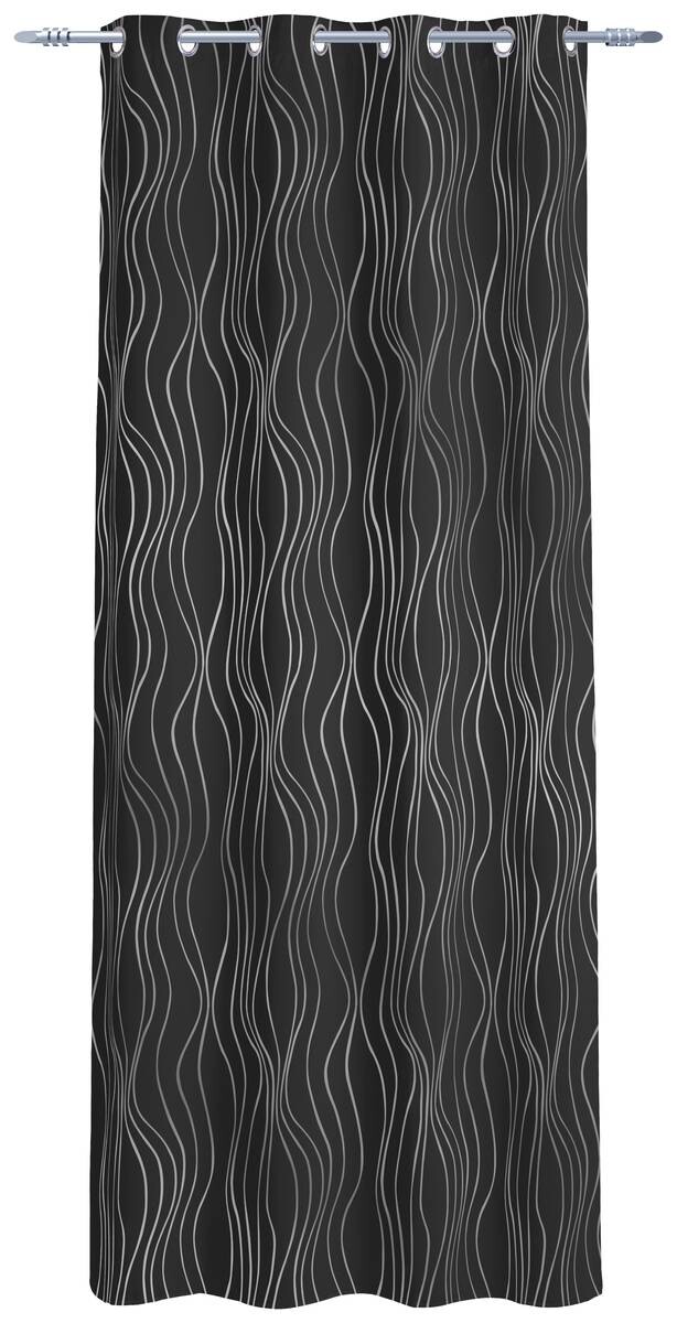 Verdunklungsvorhang Monaco schwarz B/L: ca. 135x245 cm