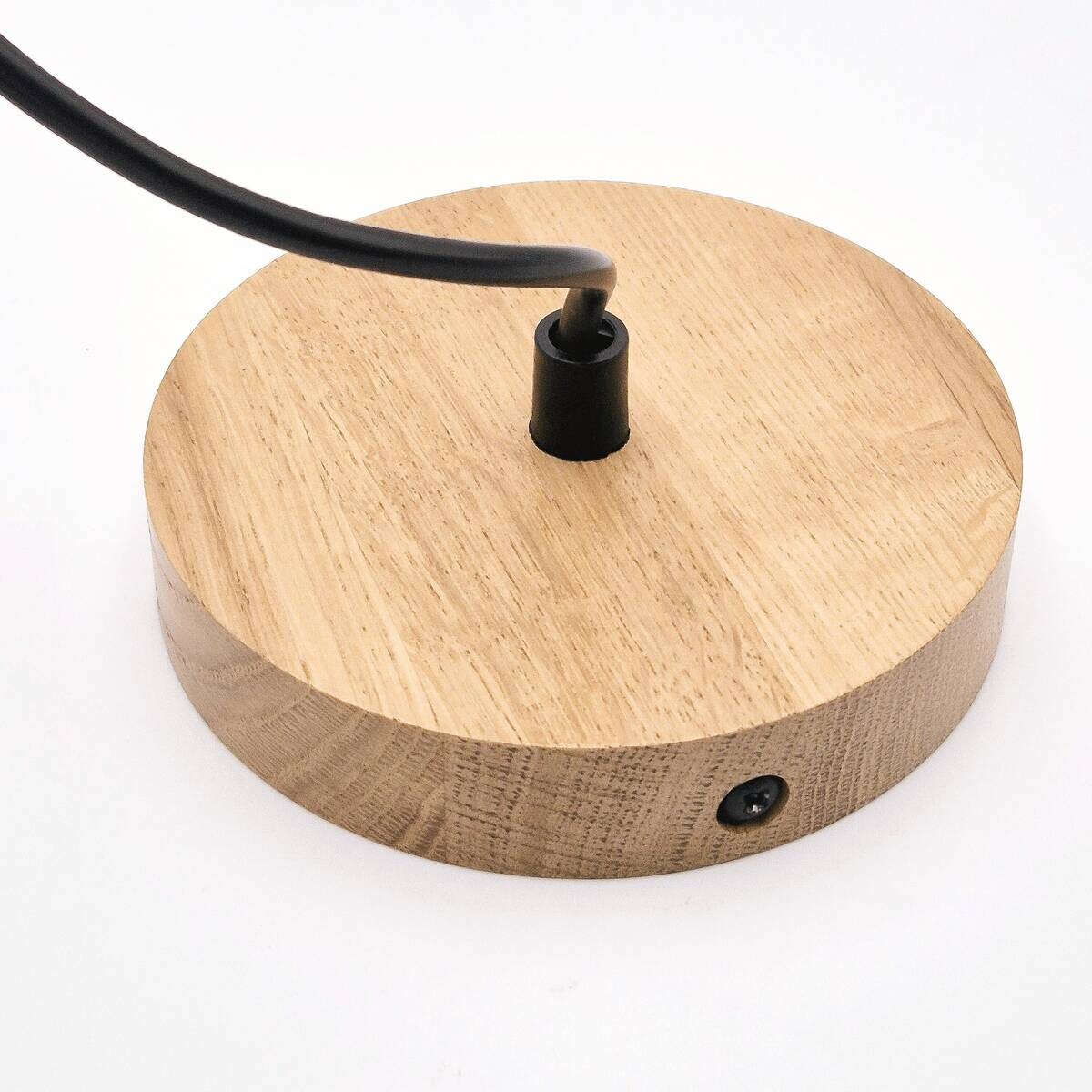 Lamkur Hängeleuchte Harmony Eiche weiß Glas Holz B/H/L: ca. 30x102x30 cm 1.0 Brennstellen