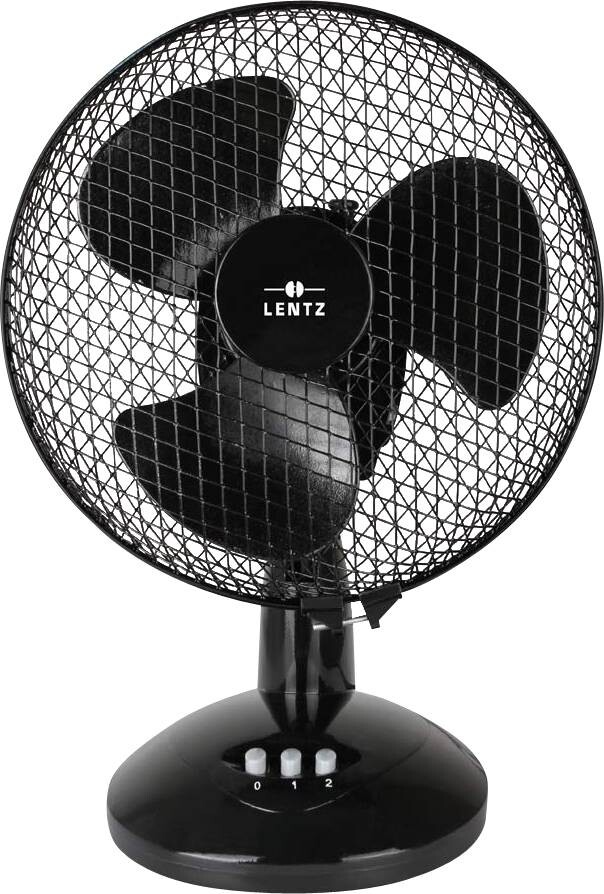 LENTZ Tischventilator schwarz Kunststoff D: ca. 30 cm