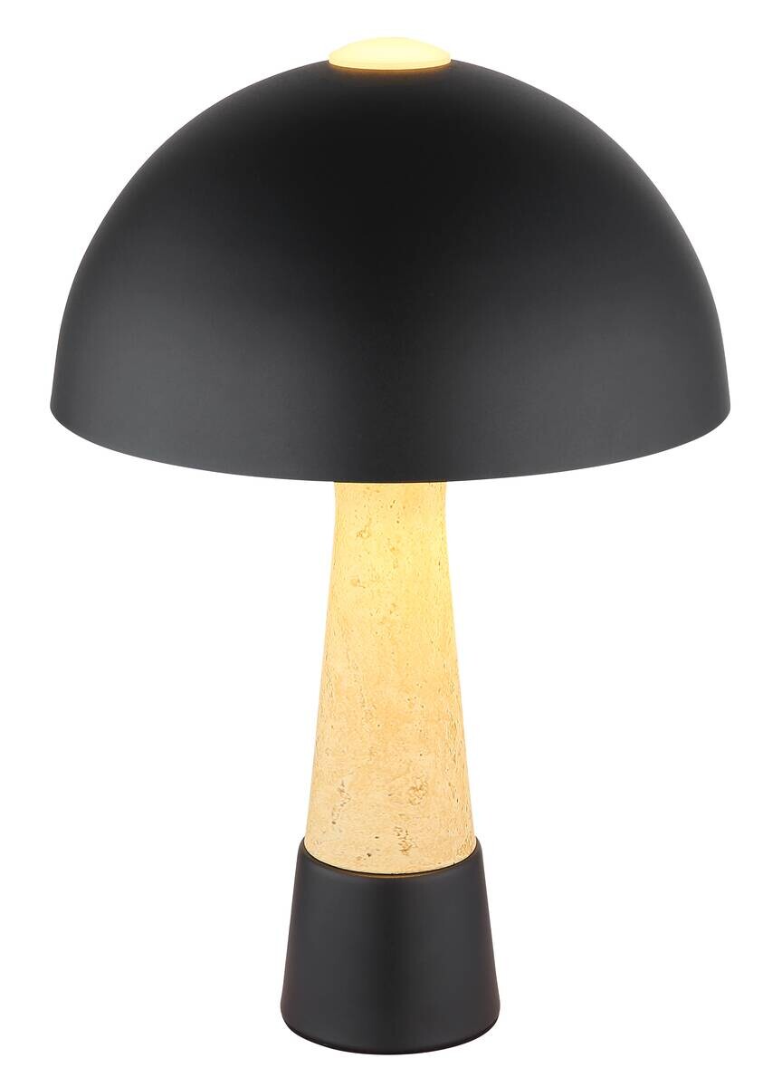 GLOBO Tischleuchte mattschwarz Metall H/D: ca. 36,5x25 cm E27 1 Brennstellen