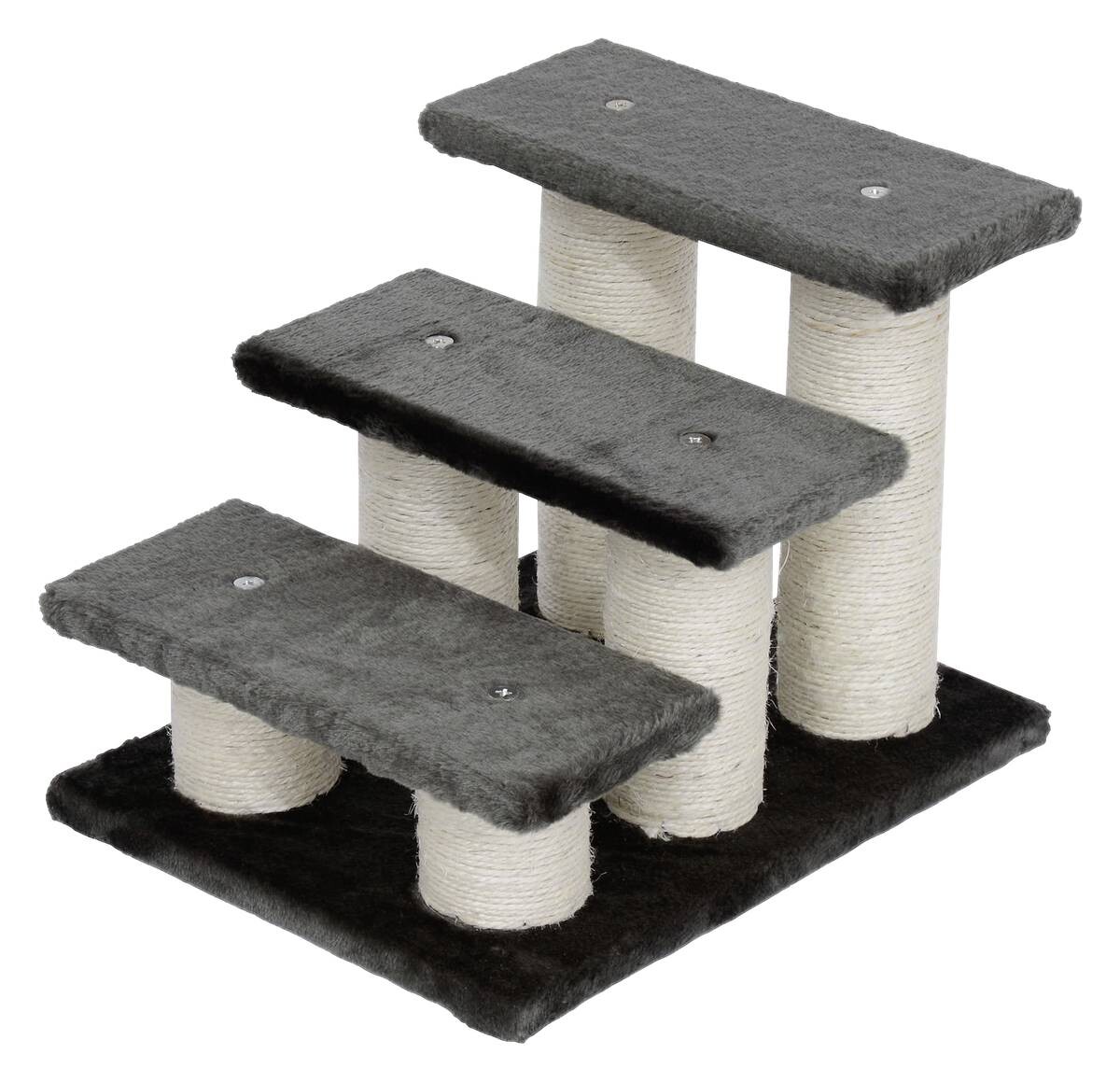 PawHut Katzentreppe grau Spanplatte B/H/L: ca. 35x34x45 cm