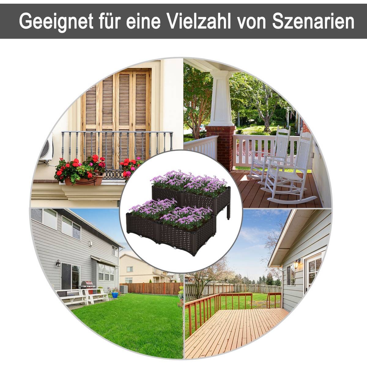 Outsunny Hochbeet B/T: ca. 80x40 cm