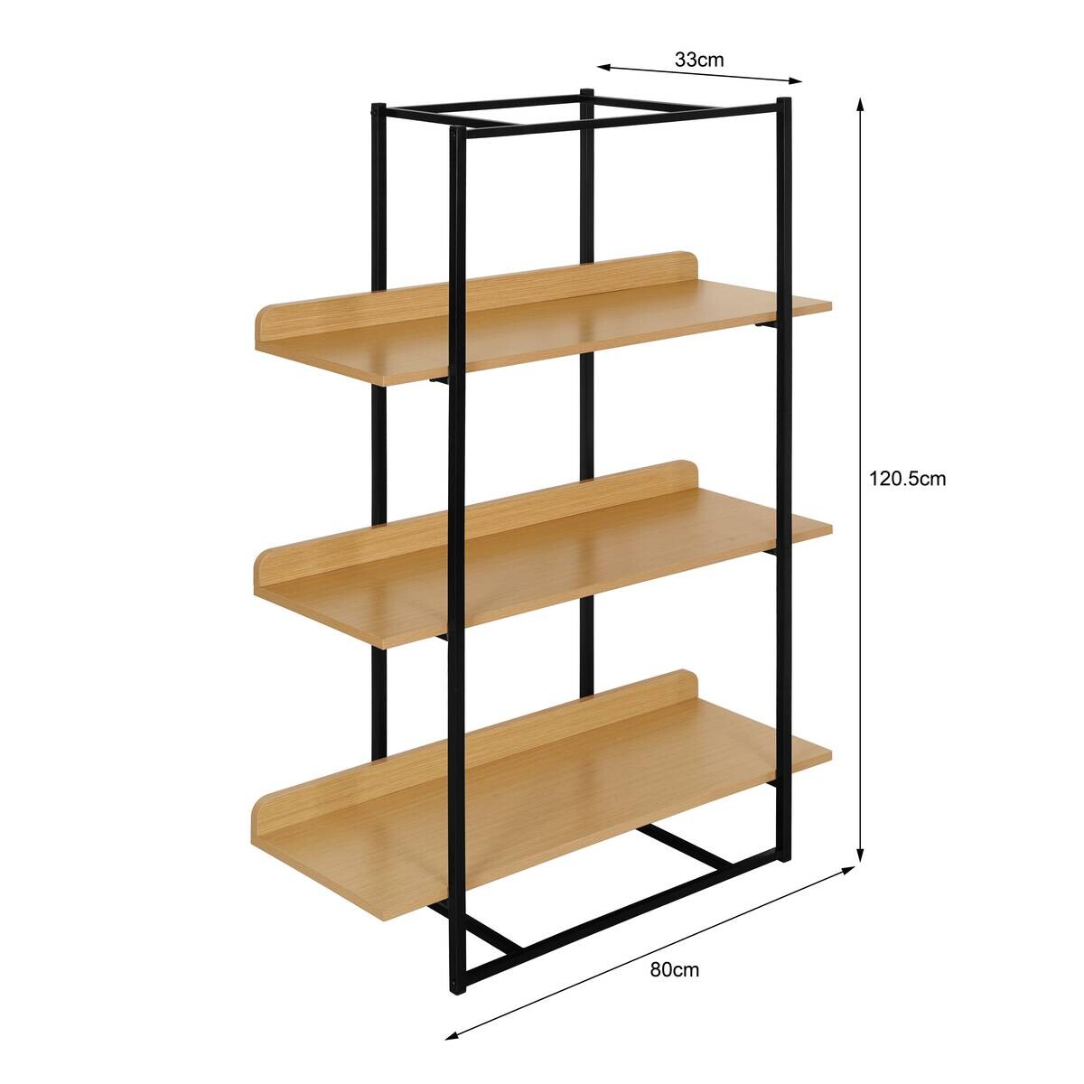 Standregal B/H/T: ca. 80x120x33 cm