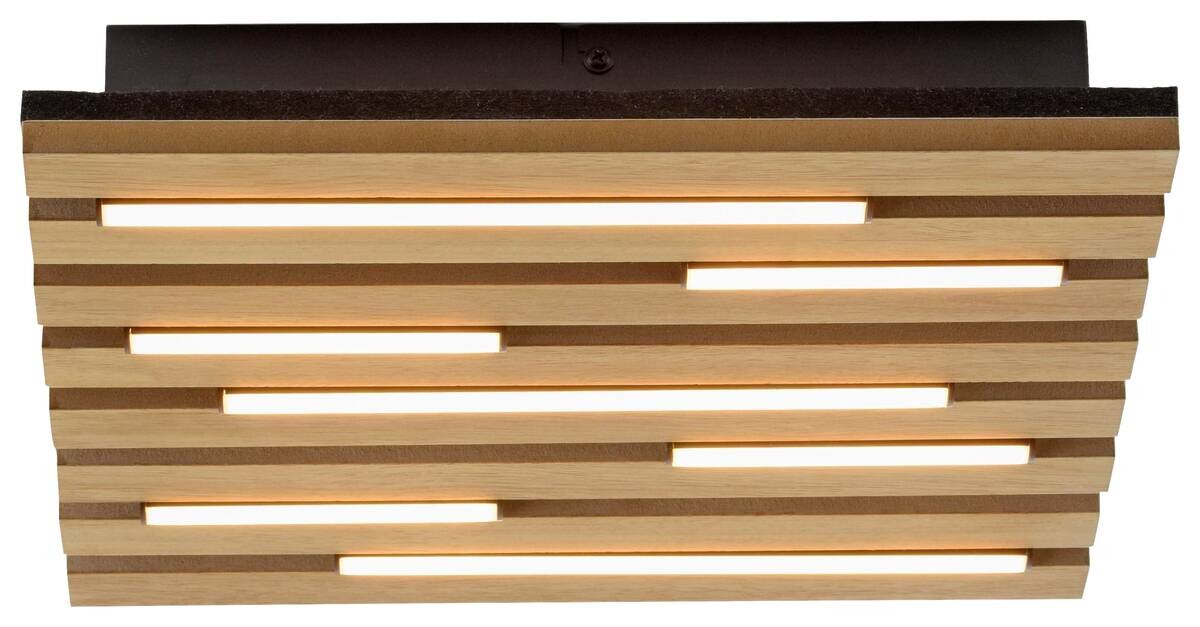 Just Light Deckenleuchte 15590-79 Eiche B/H/L: ca. 30x5x30 cm