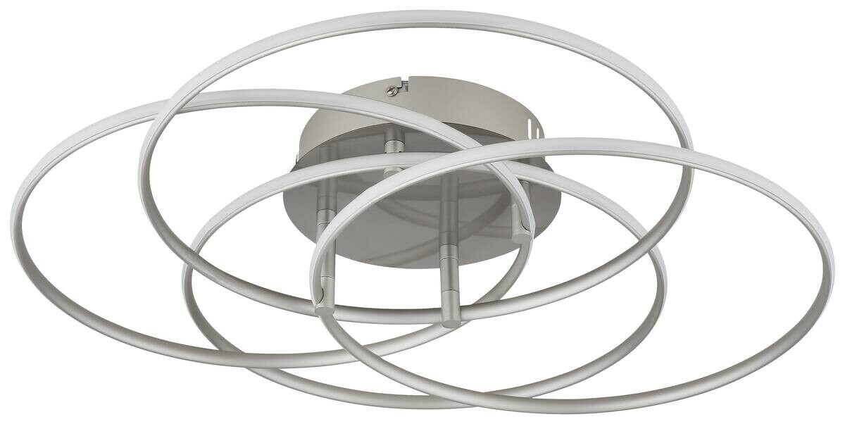 GLOBO Deckenleuchte nickel matt Opal Metall Aluminium H/D: ca. 11,4x51,5 cm 1 Brennstellen