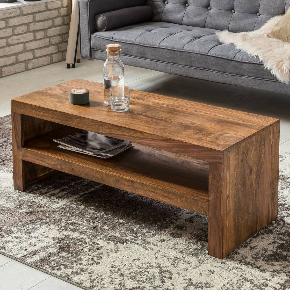 Wohnling Couchtisch braun B/H/T: ca. 110x45x45 cm