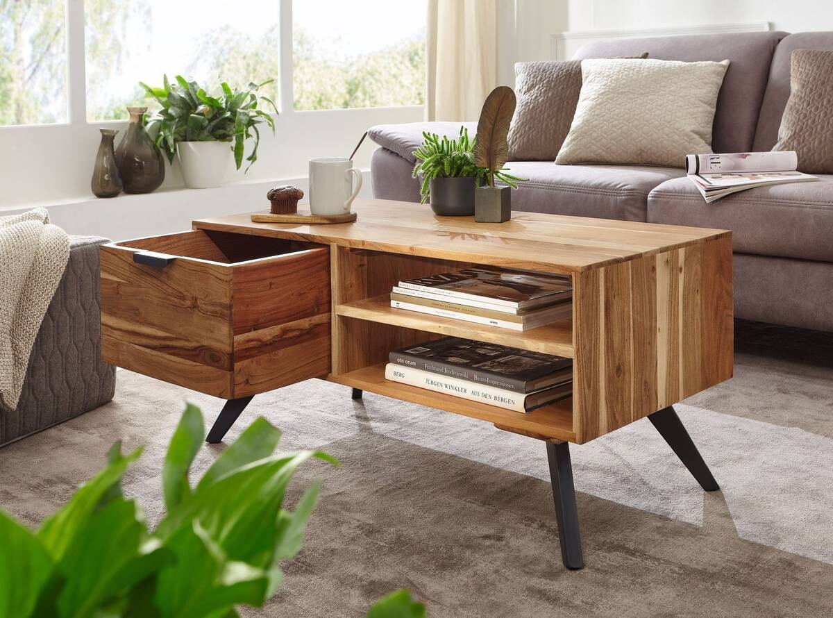 Wohnling Couchtisch braun B/H/T: ca. 45x45x95 cm