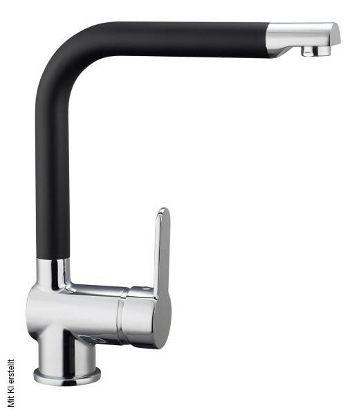 SCHÜTTE Armatur Rio schwarz Chrom Chrom B/H/T: ca. 27,3x25x5,7 cm