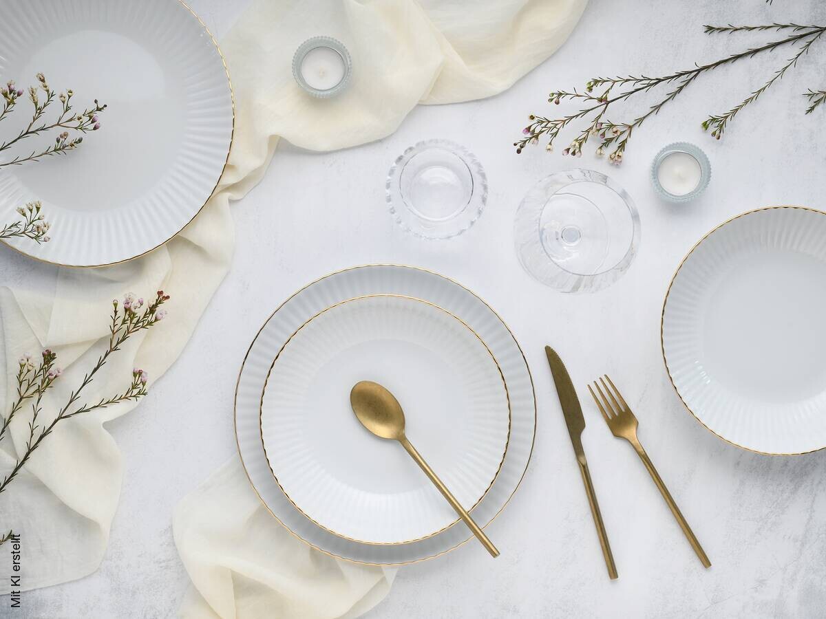 CreaTable Tafelservice Allegra Goldband