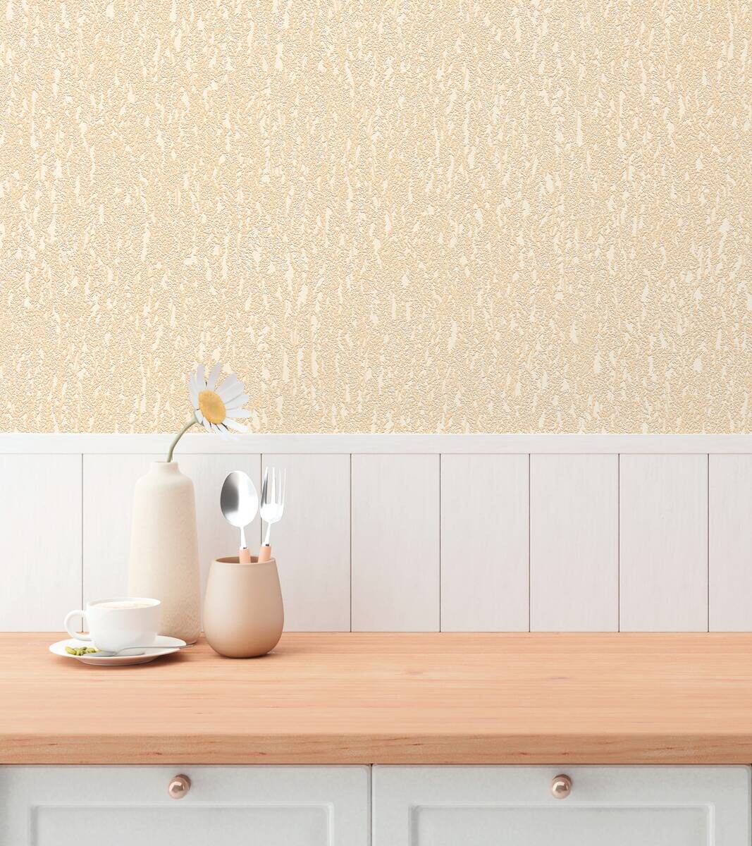 A.S.Creation Vliestapete beige gelb creme B/H/D: ca. 53x1005x9,3 cm