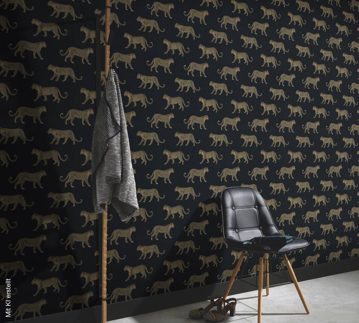 Vliestapete Gepard schwarz B/L: ca. 53x1005 cm