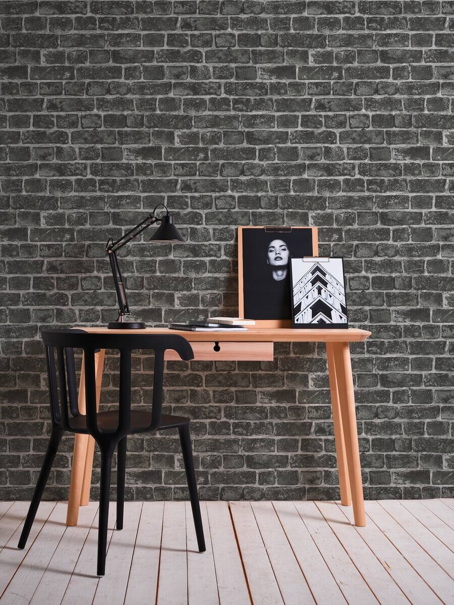 A.S.Creation Vliestapete grau schwarz B/H/D: ca. 53x1005x7 cm