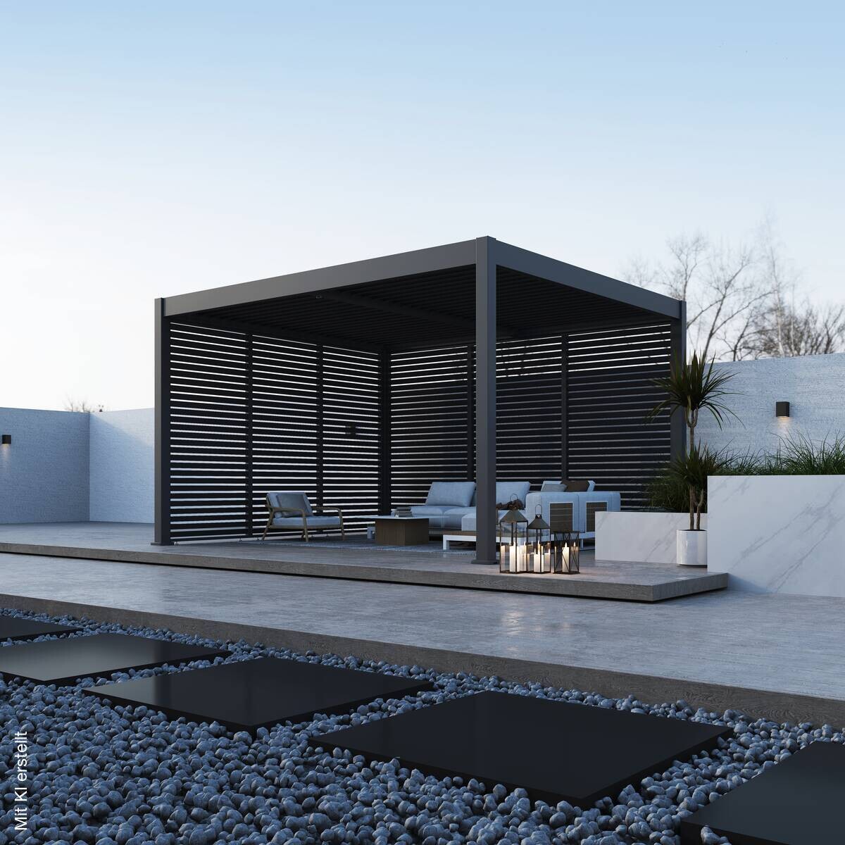 Paragon Outdoor Lamellen-Sichtschutz Grand Tuscan grau Aluminium B/H: ca. 135x234 cm