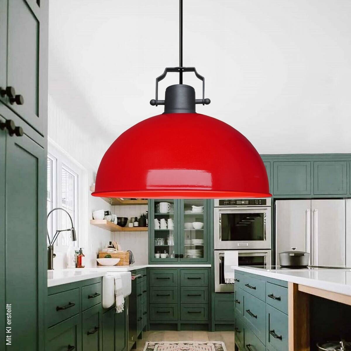 Opviq Pendelleuchte rot B/H/T: ca. 23x80x23 cm E27 1 Brennstellen