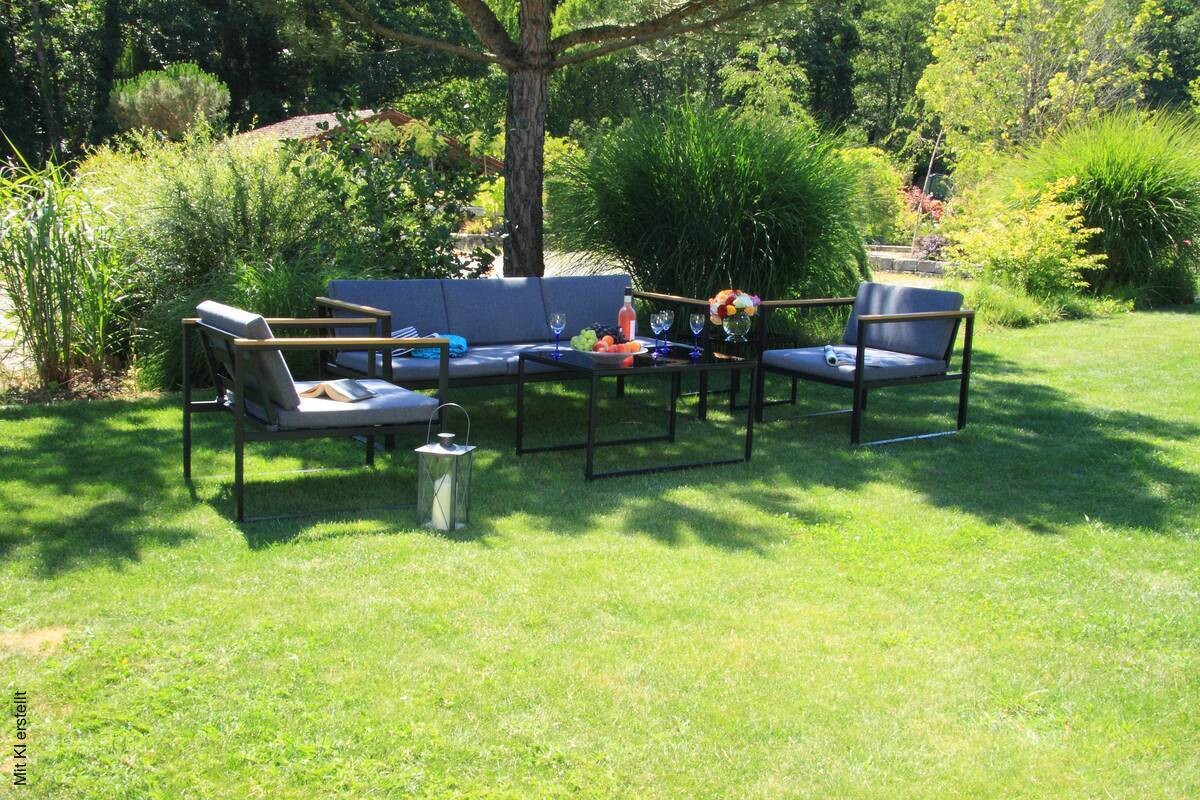 Acamp Gartensitzgruppe Space anthrazit Stahl