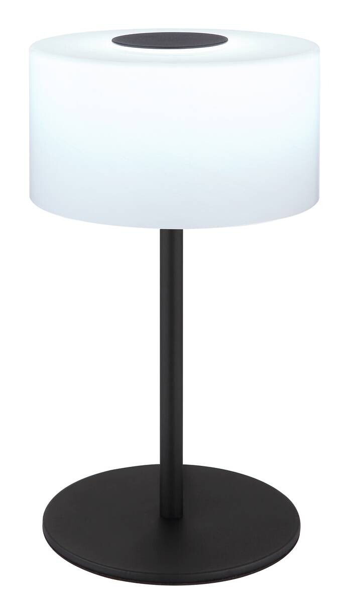 GLOBO Tischleuchte mattschwarz Opal Metall Glas H/D: ca. 34,5x20 cm 1 Brennstellen