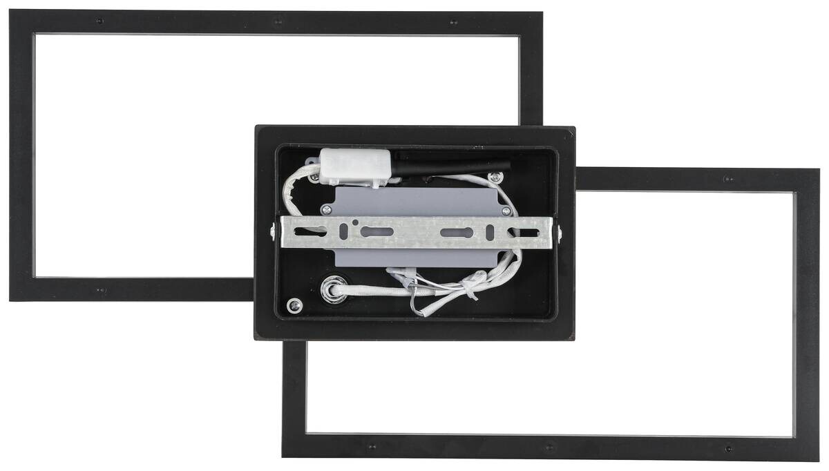 Nolo LED-Deckenleuchte Lenna schwarz Kunststoff B/H/L: ca. 50x6,5x29 cm