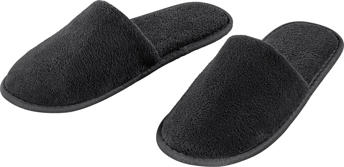 POCOline Hausschuhe schwarz 100% Polyester Größe 36-39