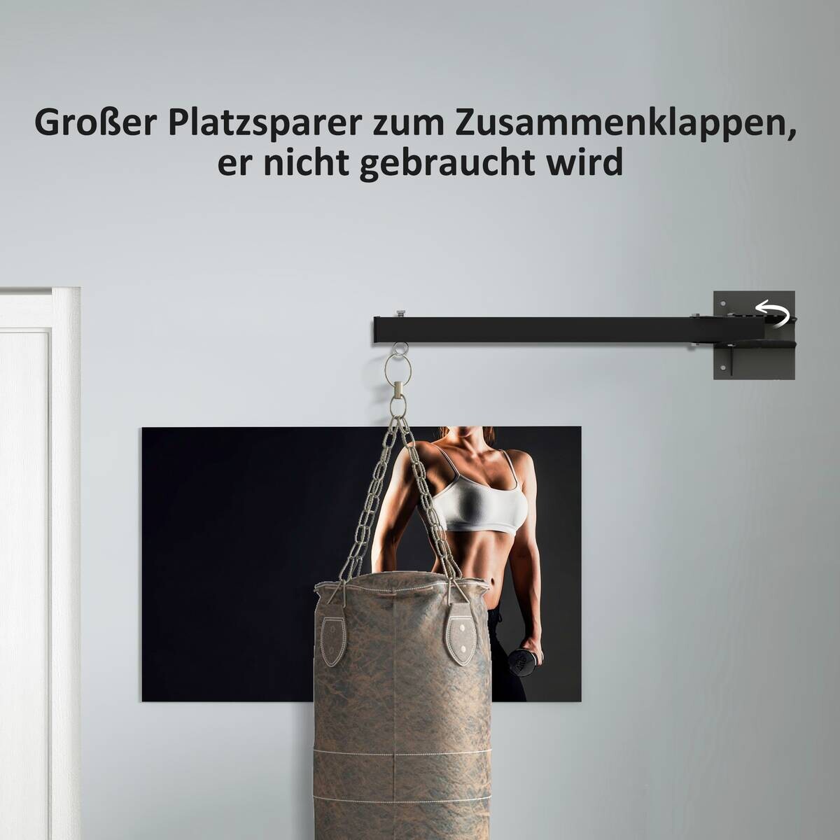 SPORTNOW Fitness-Zubehör schwarz Edelstahl B/H/L: ca. 17x80x48 cm