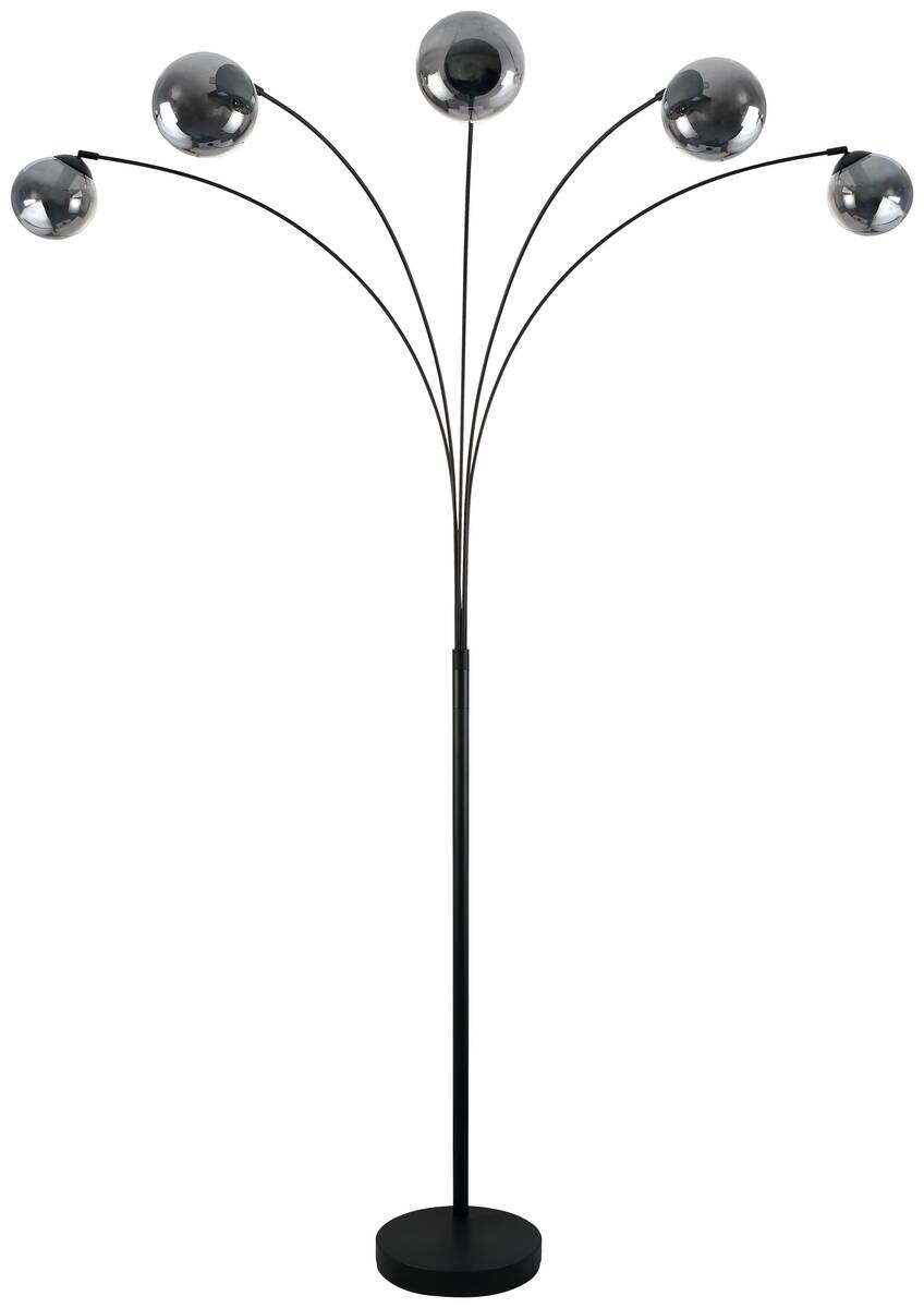 POCOline Stehlampe Akali schwarz Metall B/H: ca. 170x210 cm E14 5 Brennstellen