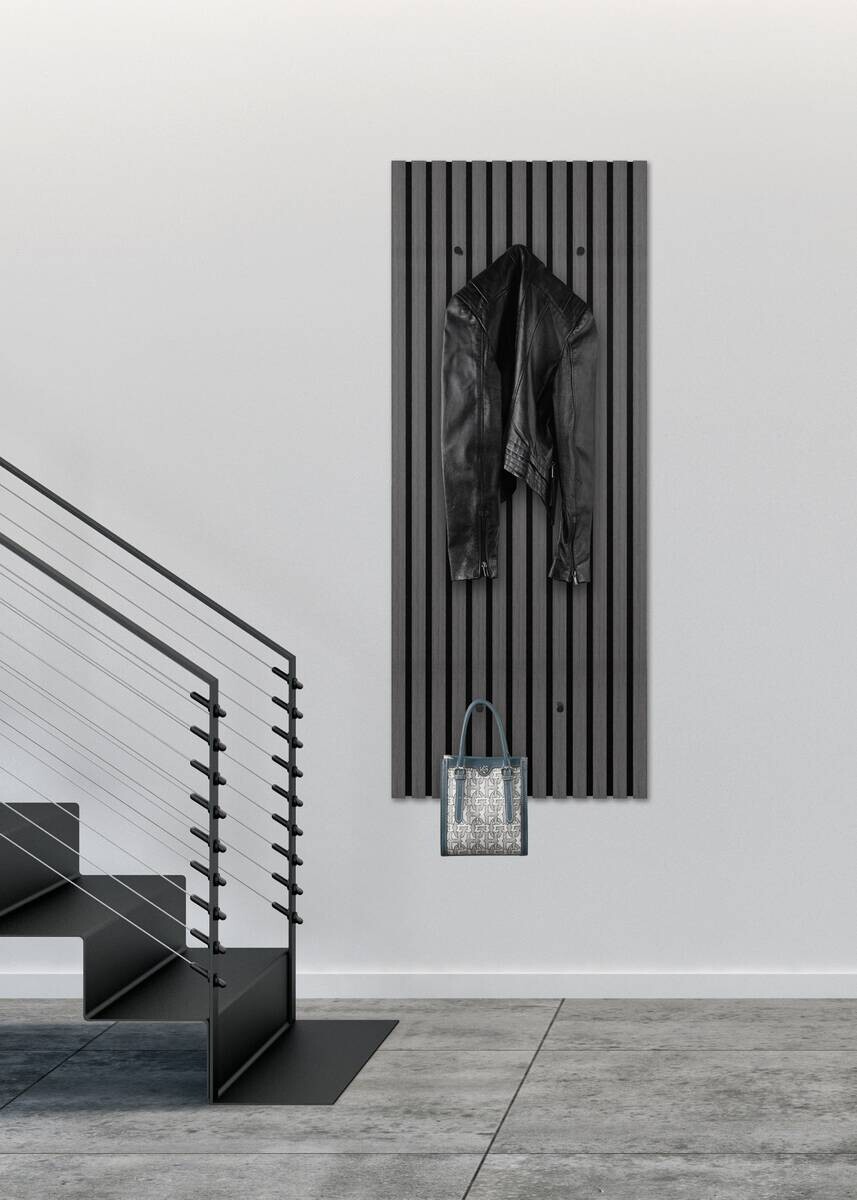 Garderobenpaneel Grace Eiche dunkel Nachbildung B/H/T: ca. 50x125x7 cm