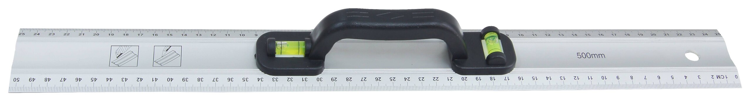 WERKZEYT Aluminiumlineal L: ca. 50 cm