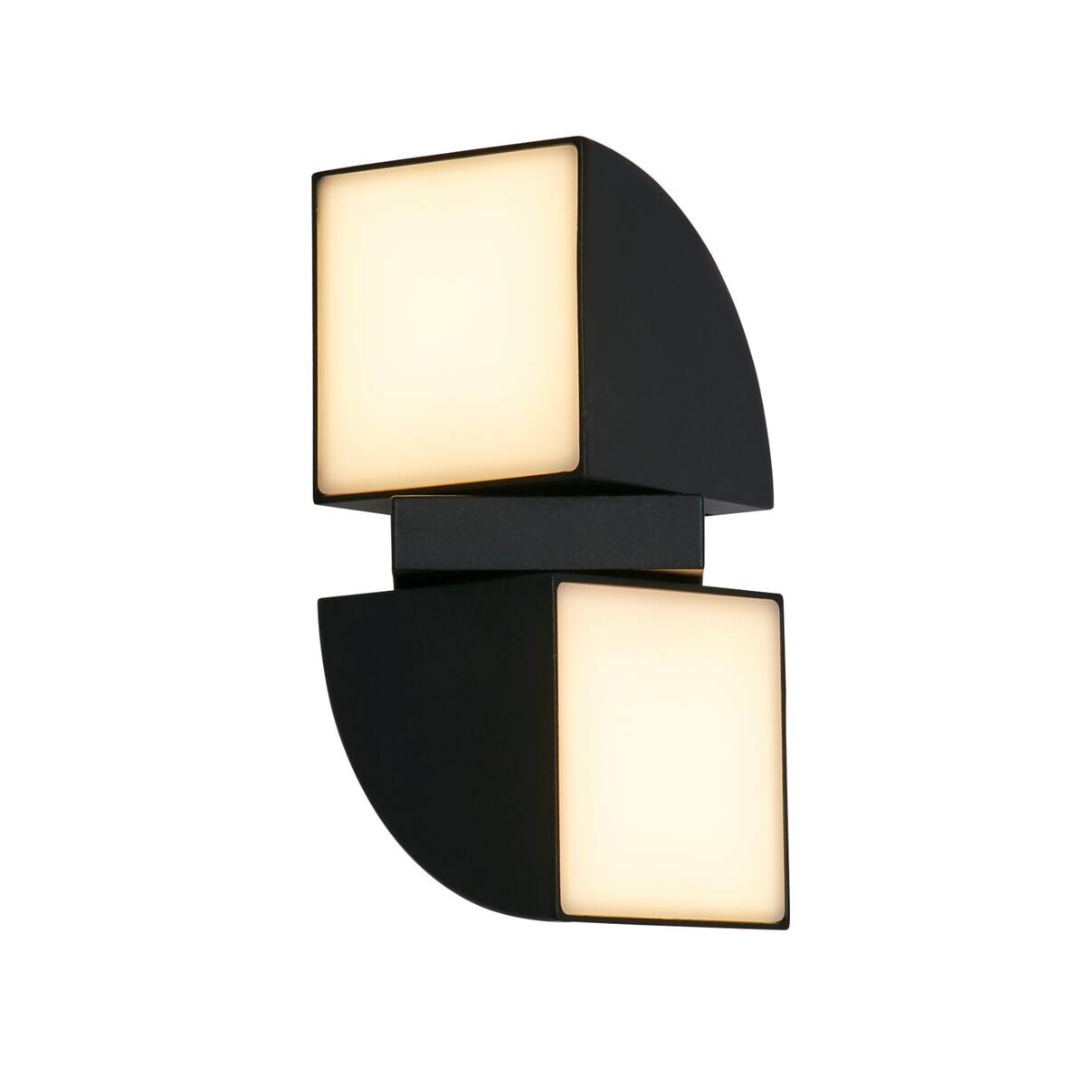 LED-Außenwandleuchte weiß schwarz B/H/T: ca. 12x20,5x17 cm