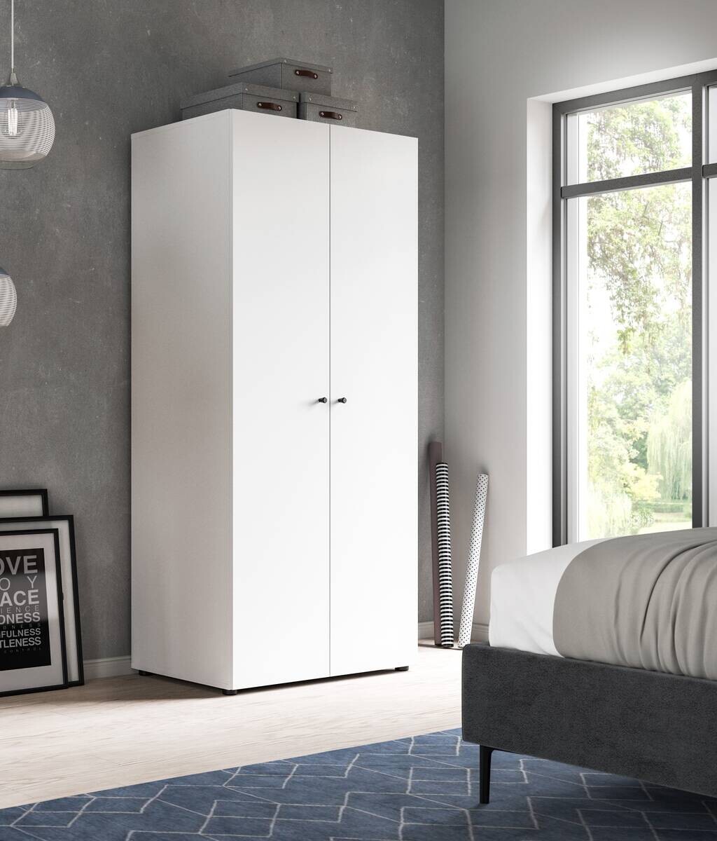 Kleiderschrank DARWIN weiß B/H/T: ca. 80x176x51 cm