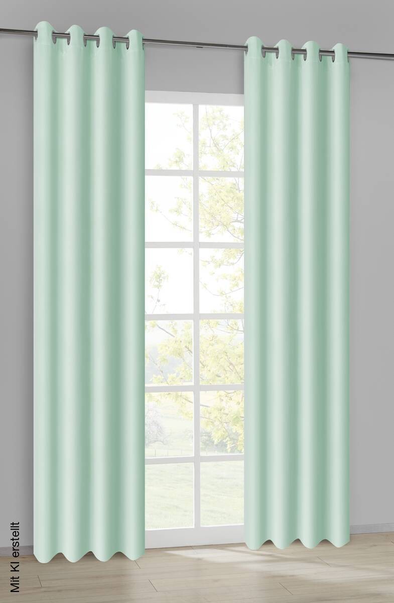 ACUS design collection Ösenvorhang Barnaby salbei B/L: ca. 140x235 cm
