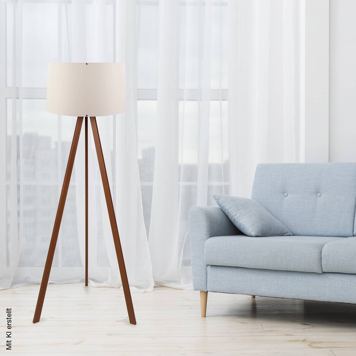 Opviq Stehlampe AYD-1527 braun ecru PVC B/H/T/L/D: ca. 38x140x38x38x38 cm E27 1 Brennstellen