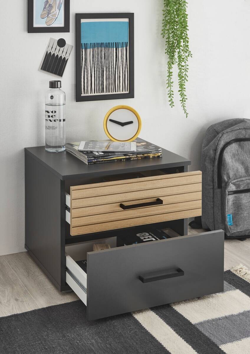 Nachtkonsole Laurie Graphit B/H/T: ca. 46x39x41 cm