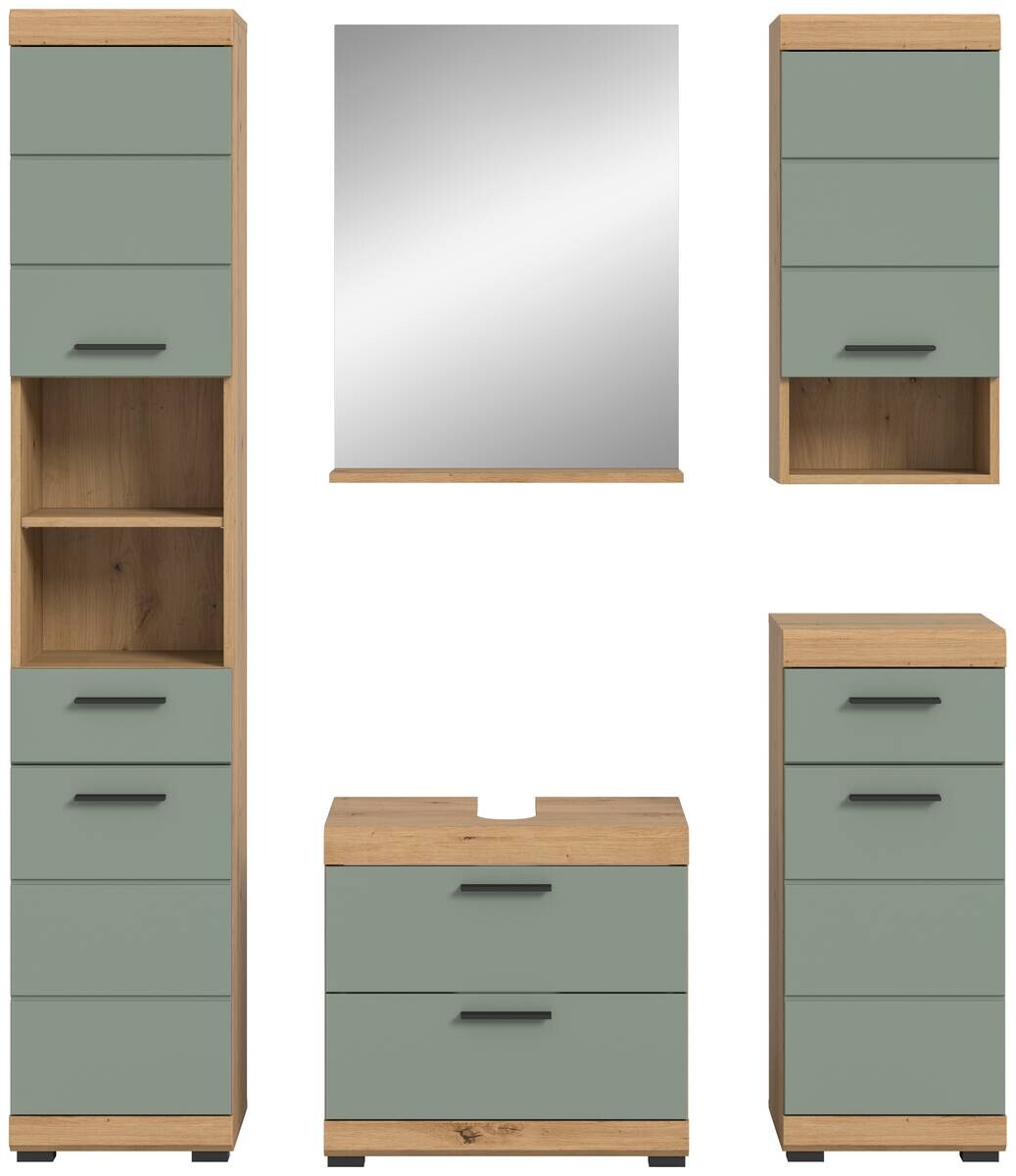 Badezimmer-Set Scout Eiche Artisan Nachbildung salbei Nachbildung B/H/T: ca. 164x191x37 cm