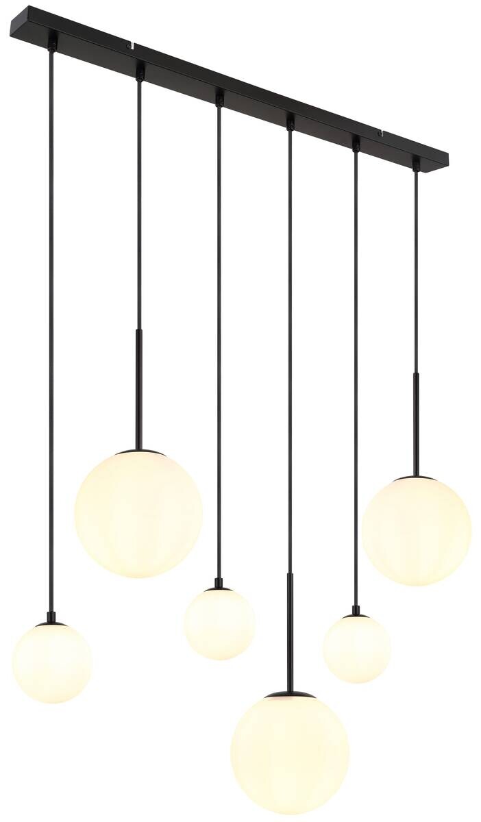 GLOBO Pendelleuchte schwarz Metall B/H/T: ca. 20x117x91 cm E27 3 Brennstellen