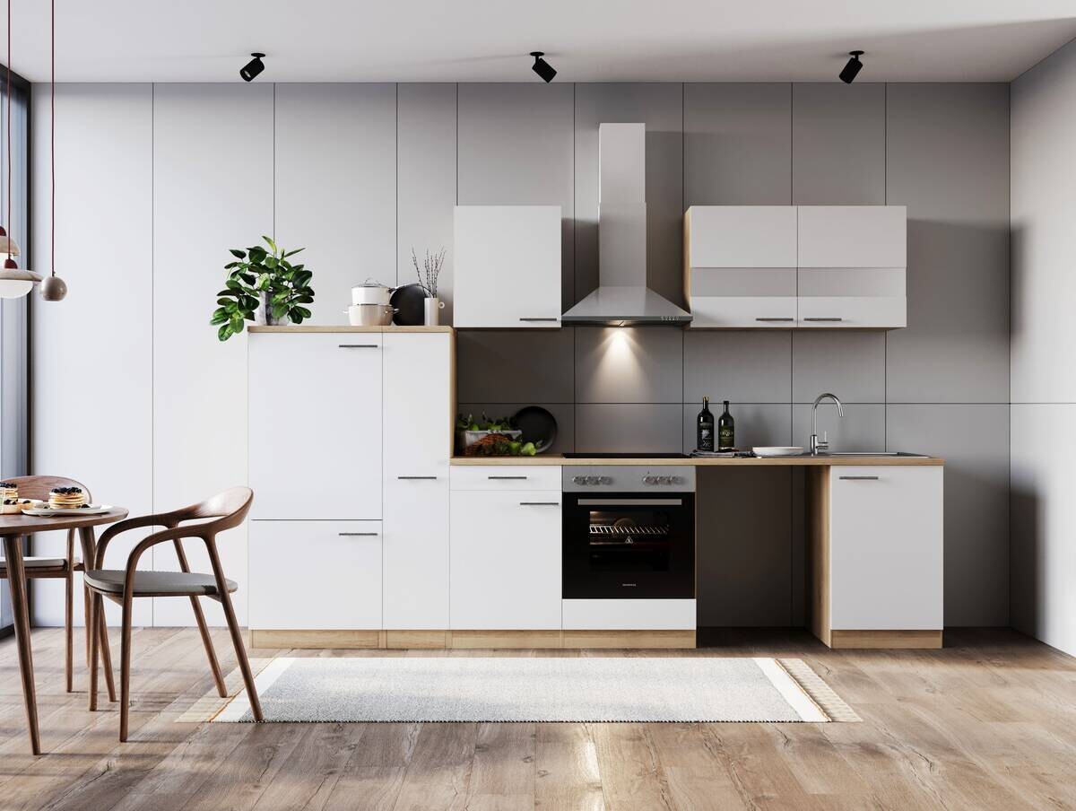 Respekta Küchenblock Merle weiß B/H/T: ca. 310x200x60 cm