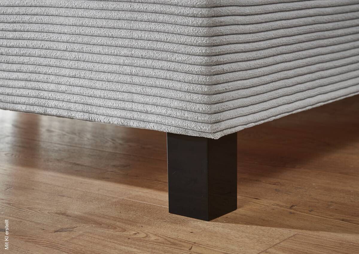 Boxspringbett Venedig inkl. integriertem Topper silber Liegefläche B/L: ca. 140x200 cm