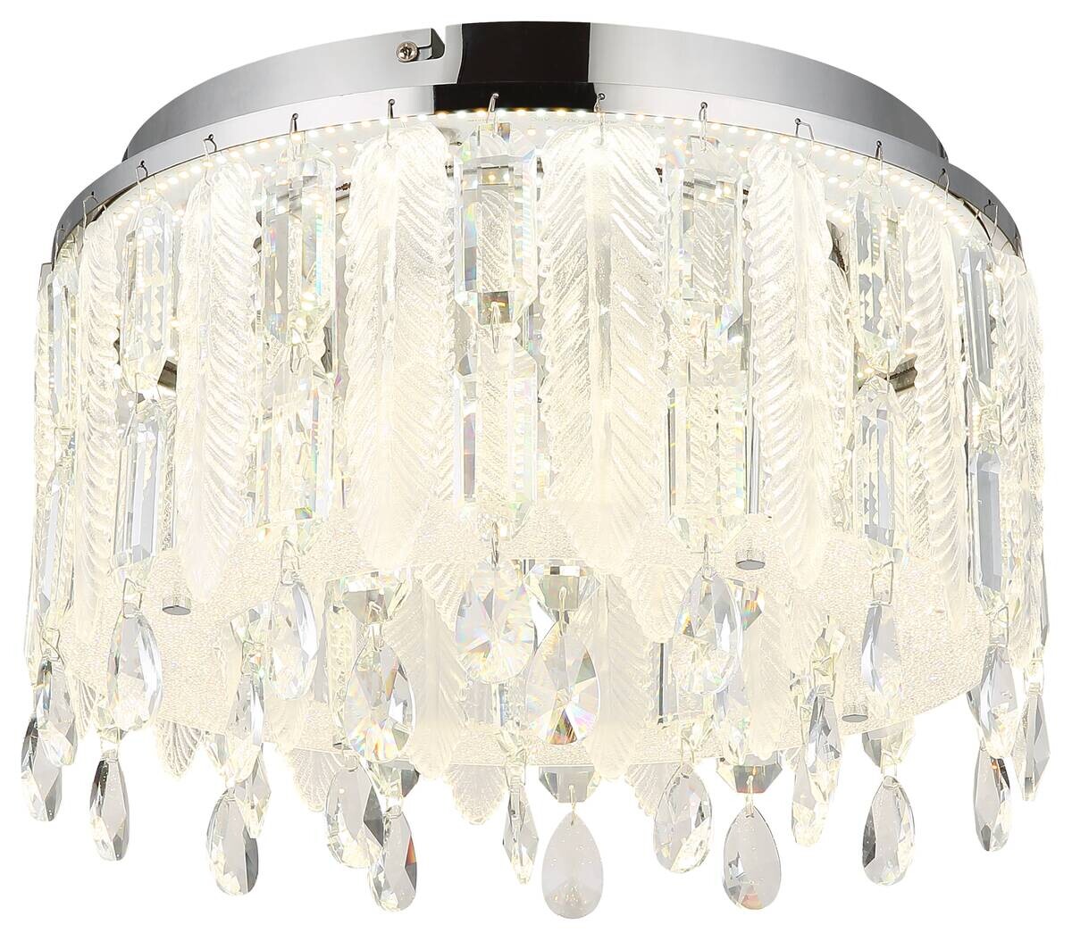 GLOBO Deckenleuchte Chrom klar Metall H/D: ca. 26x38 cm 1 Brennstellen