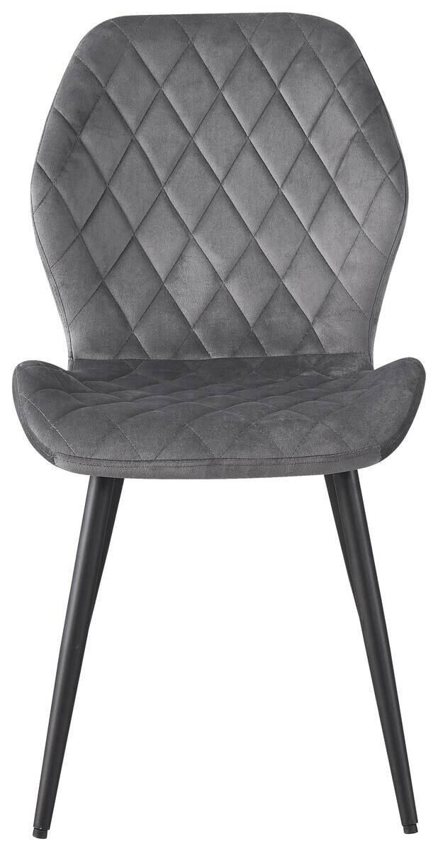 Stuhl Helena grau Samtoptik B/H/T: ca. 46x86,5x58 cm