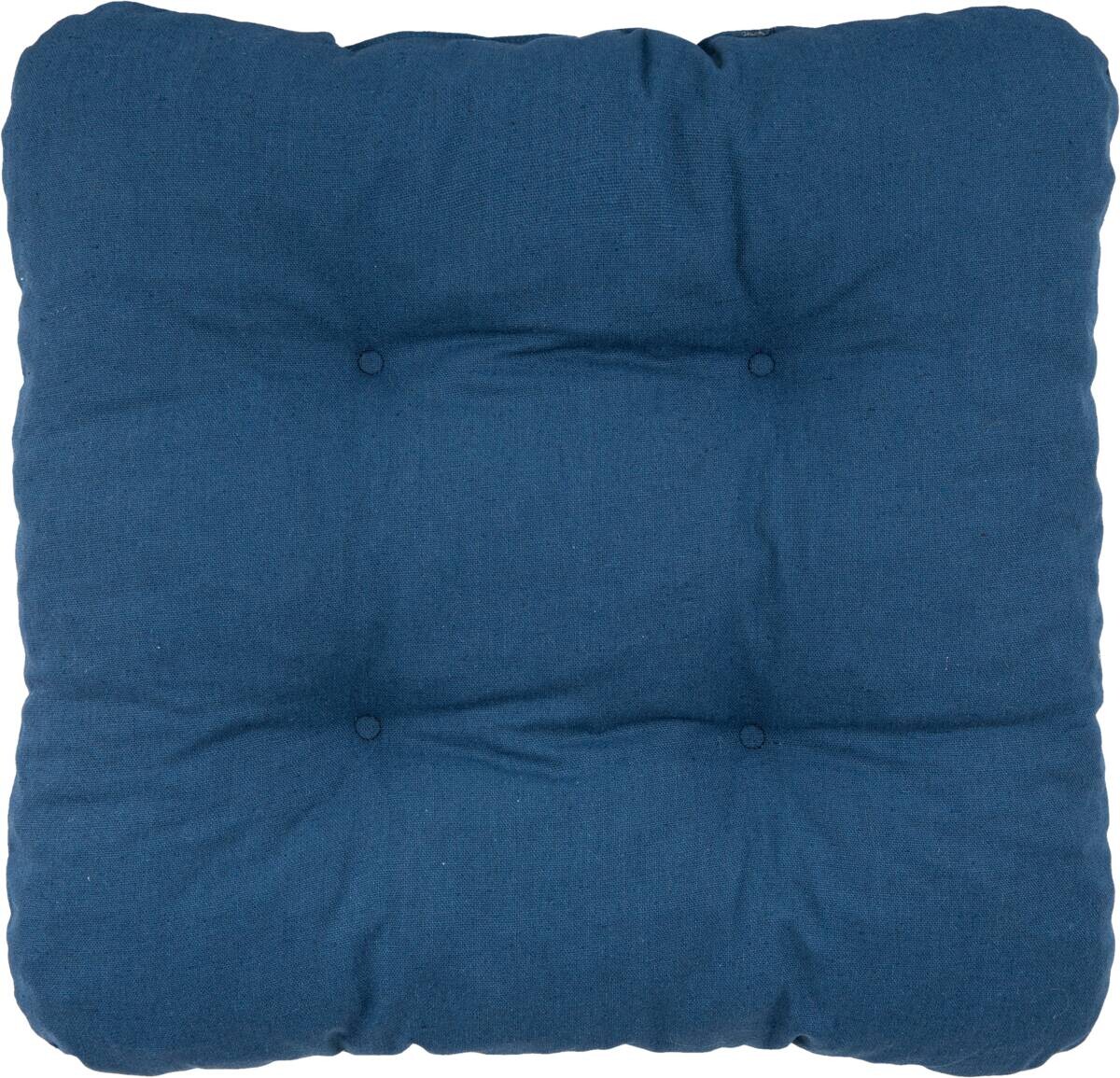 Sitzkissen Alina blau Polyester-Mischgewebe B/H/L: ca. 38x8x38 cm