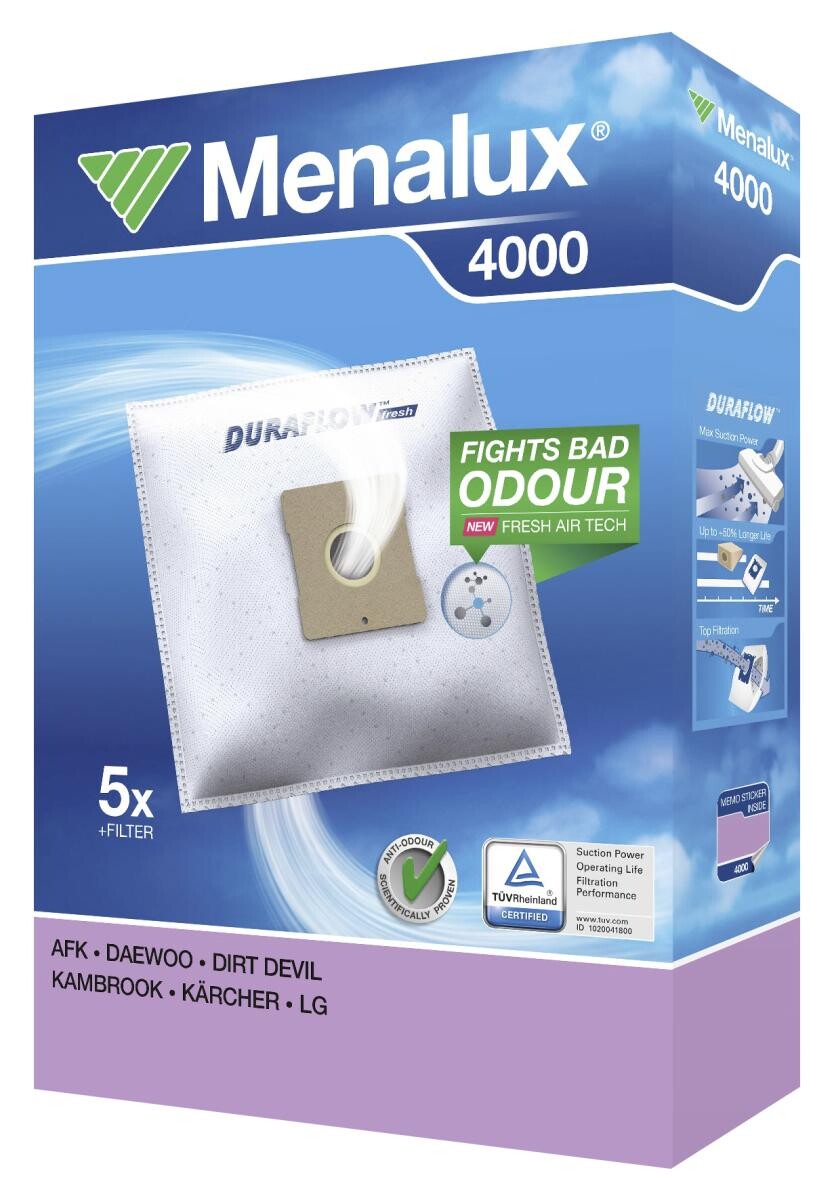 Menalux Staubsaugerbeutel Kunststoff