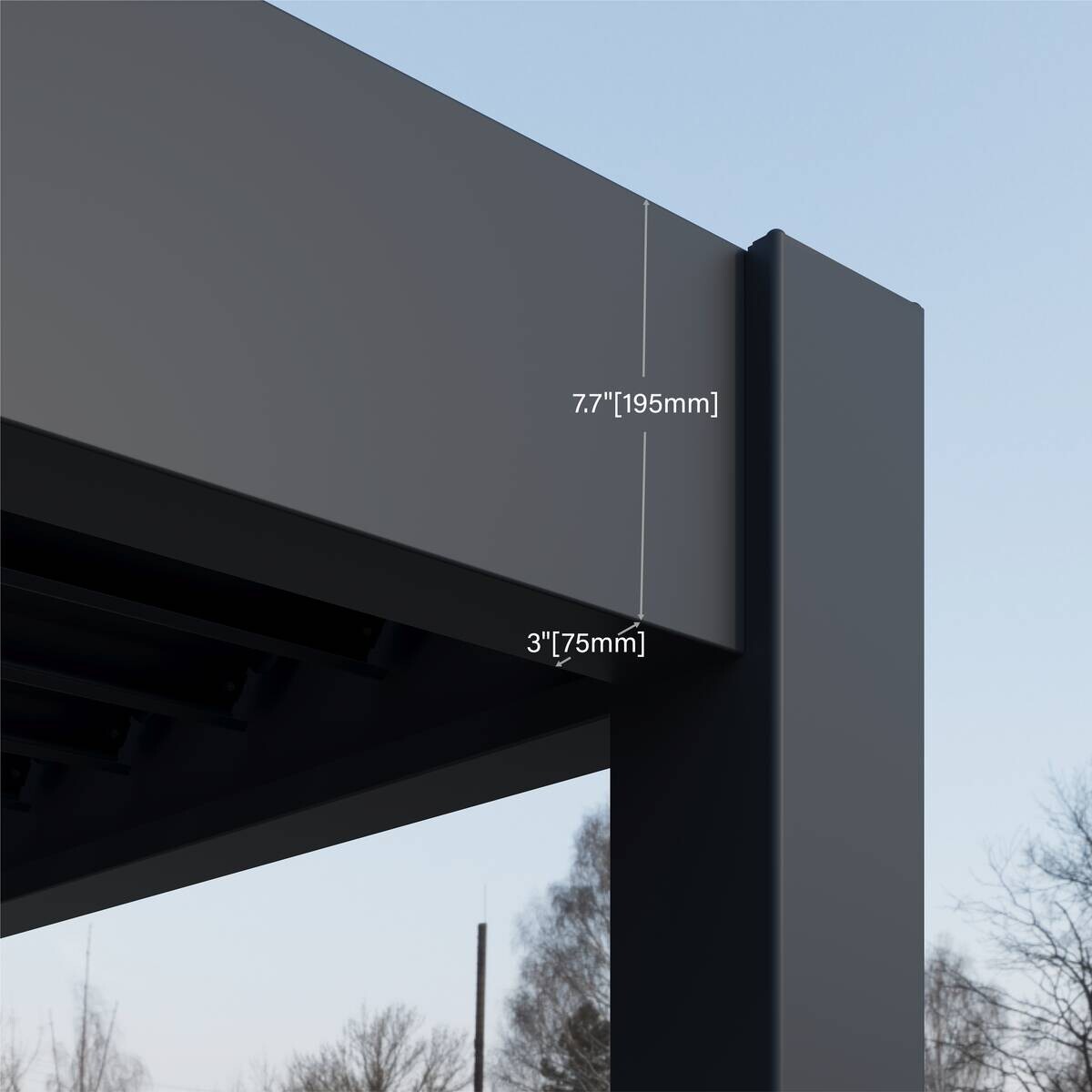 Paragon Outdoor Pergola Grand Tuscan anthrazit Aluminium B/H/L: ca. 599x256x370 cm