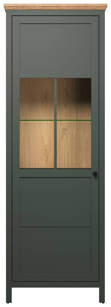 Vitrine Stanton tannengrün Eiche Evoke Coast Nachbildung B/H/T: ca. 69x198x39 cm