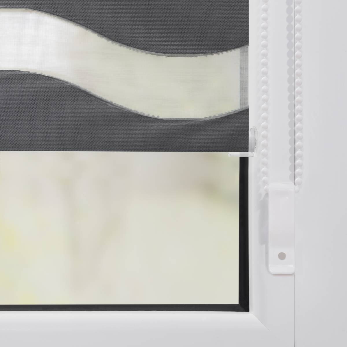 LICHTBLICK Doppelrollo Duo Welle anthrazit B/L: ca. 70x150 cm