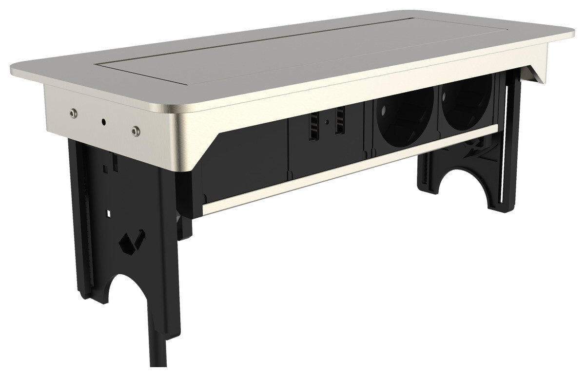 SCHÜTTE Steckdose 03074, E2 schwarz B/H/T: ca. 28x11x13 cm