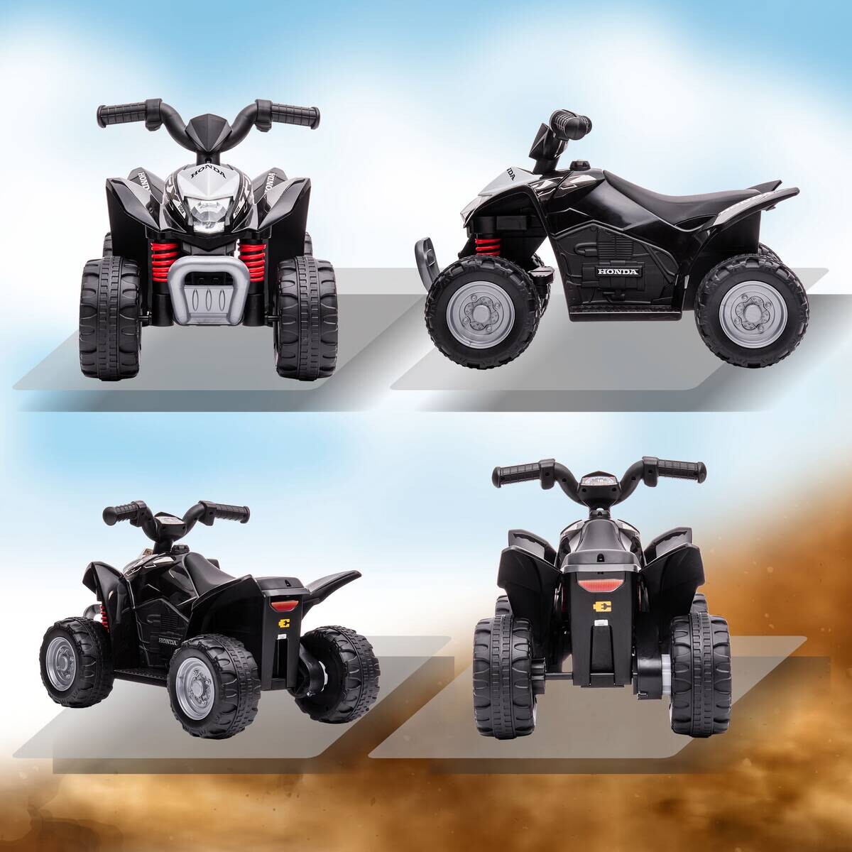 AIYAPLAY Kinderauto schwarz B/H/L: ca. 38,5x65,5x43,5 cm