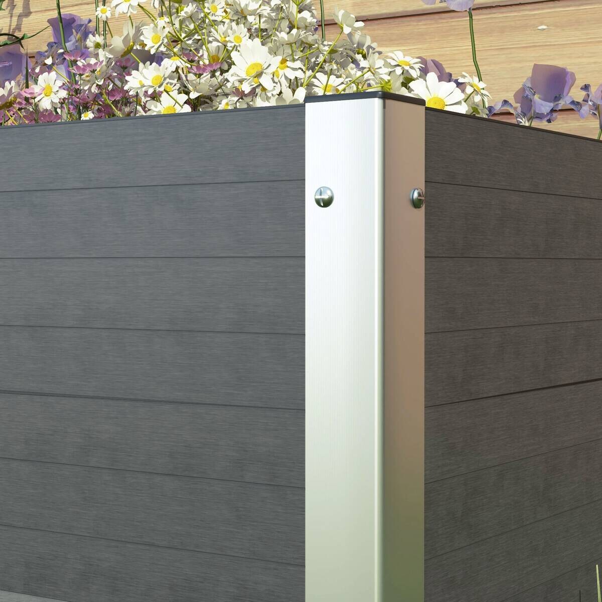 Outsunny Hochbeet grau Polypropylen B/H/L: ca. 60x60x30 cm