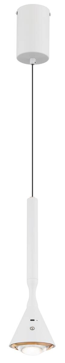 GLOBO Hängeleuchte weiß Opal Kunststoff Metall H/D: ca. 150x9,9 cm 1 Brennstellen