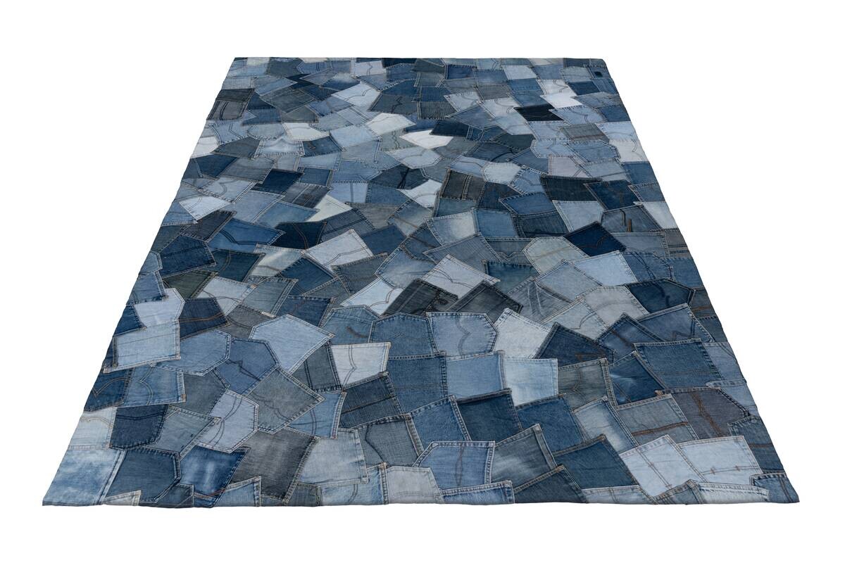 Obsession Teppich My Denim Pocket blau B/L: ca. 160x230 cm