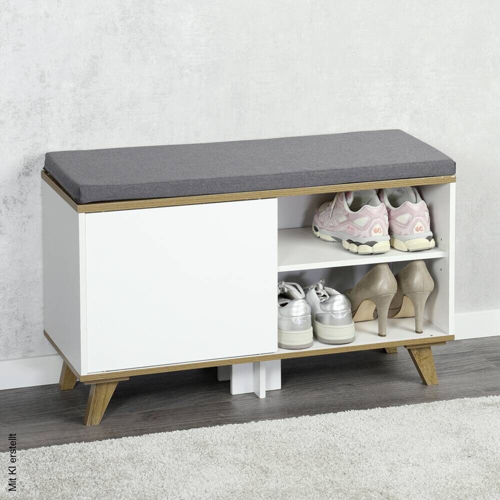 Kesper Schuhschrank natur Holz B/H/L: ca. 30x48x77 cm